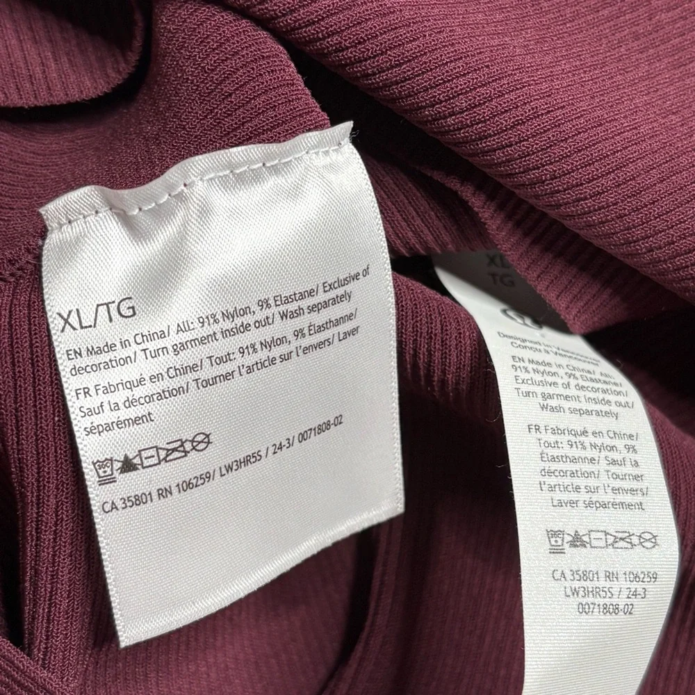 Lululemon Ribbed-Knit Twist-Back Mockneck Sweater